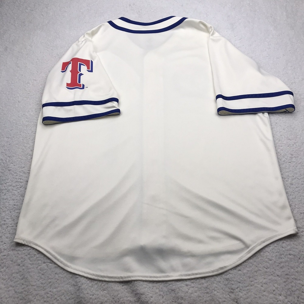 Texas Rangers Jersey Mens 2XL (50-52) White Buttons MLB Baseball Dynasty RARE - Picture 8 of 14